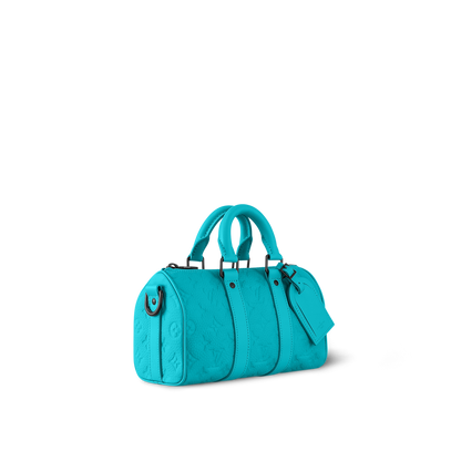 Sac Keepall Bandoulière 25 Noir Cuir - LV - Bleu