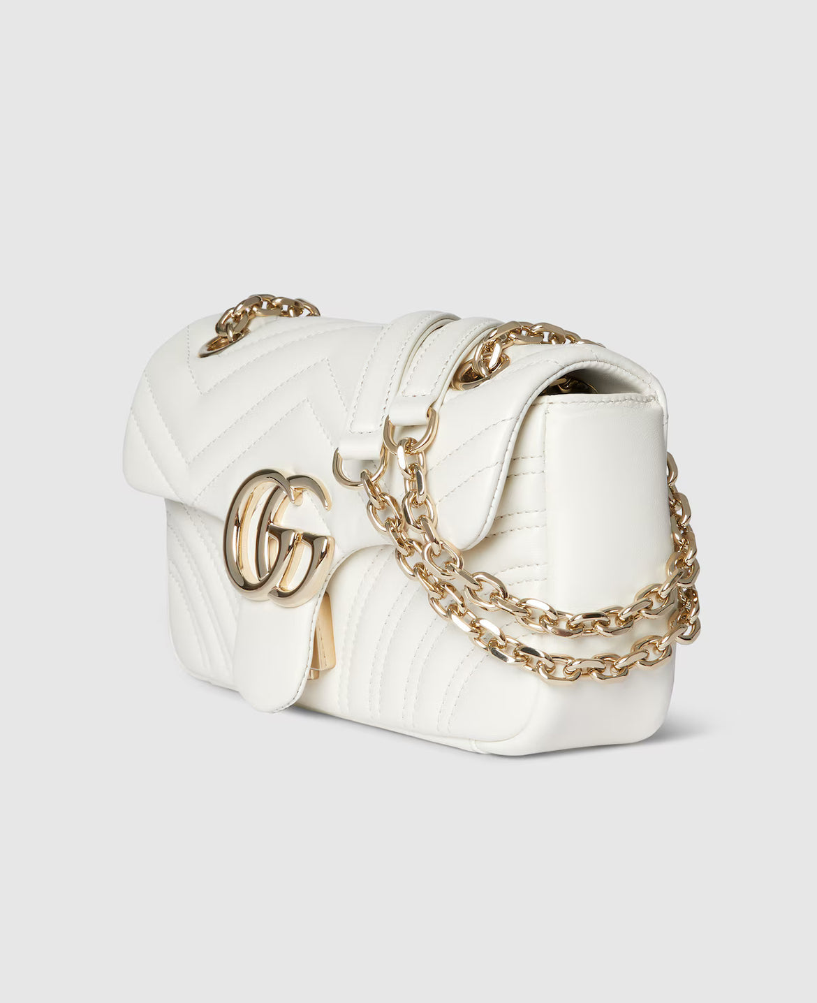 Sac à épaule GG Marmont petit format - Blanc