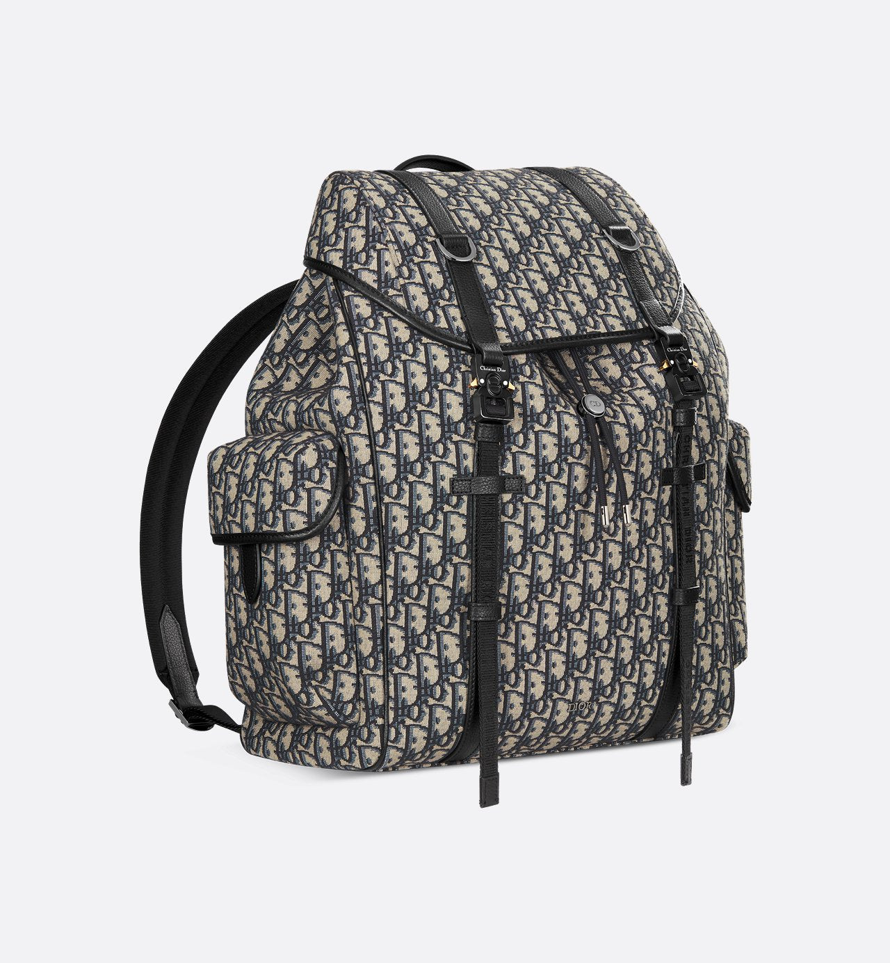 Sac à dos à rabat Dior Hit The Road - Noir Beige