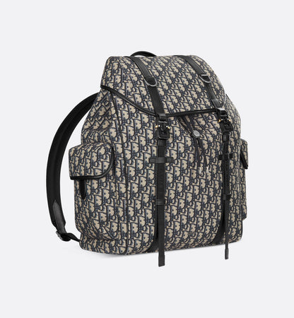 Sac à dos à rabat Dior Hit The Road - Noir Beige
