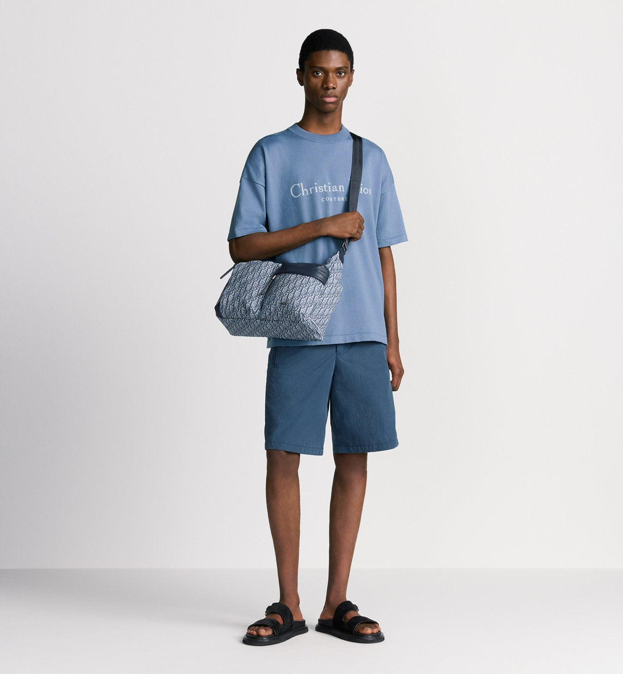 Sac Hobo Rider Soft Medium Dior - Bleu