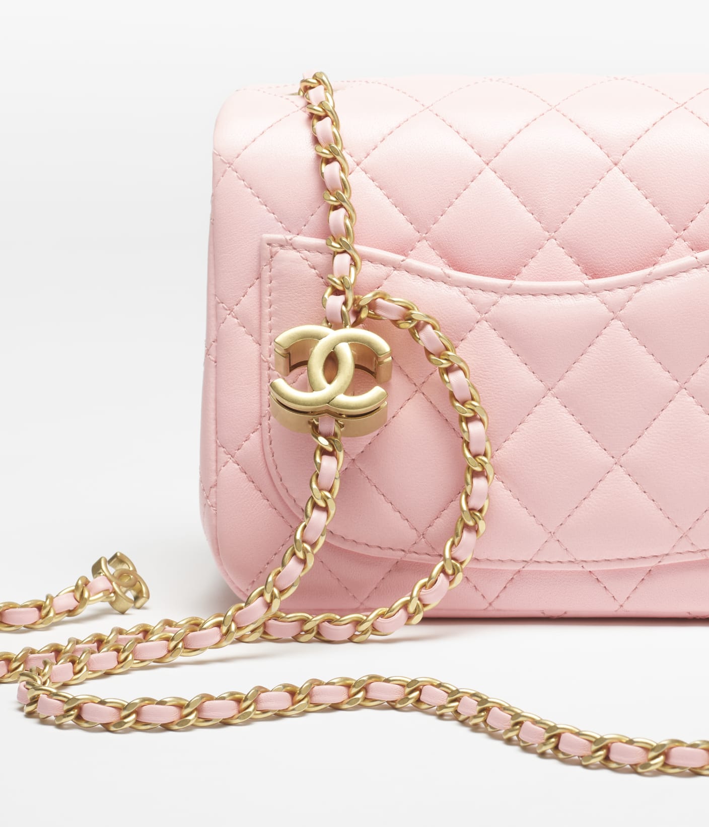 MINI SAC À RABAT CHANEL ROSE