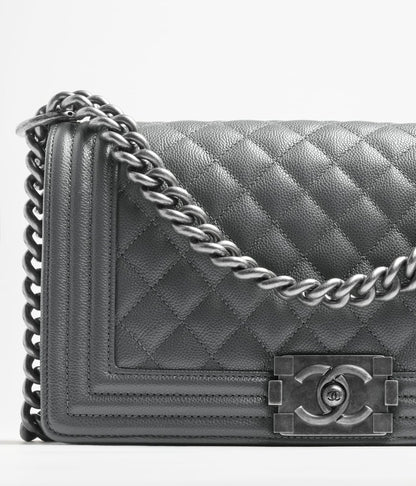 SAC BOY CHANEL GRIS
