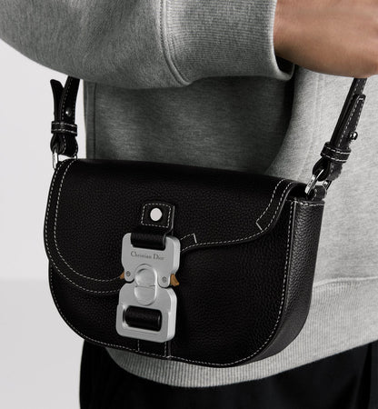 Mini sac Messenger Dior à rabat Saddle - Noir