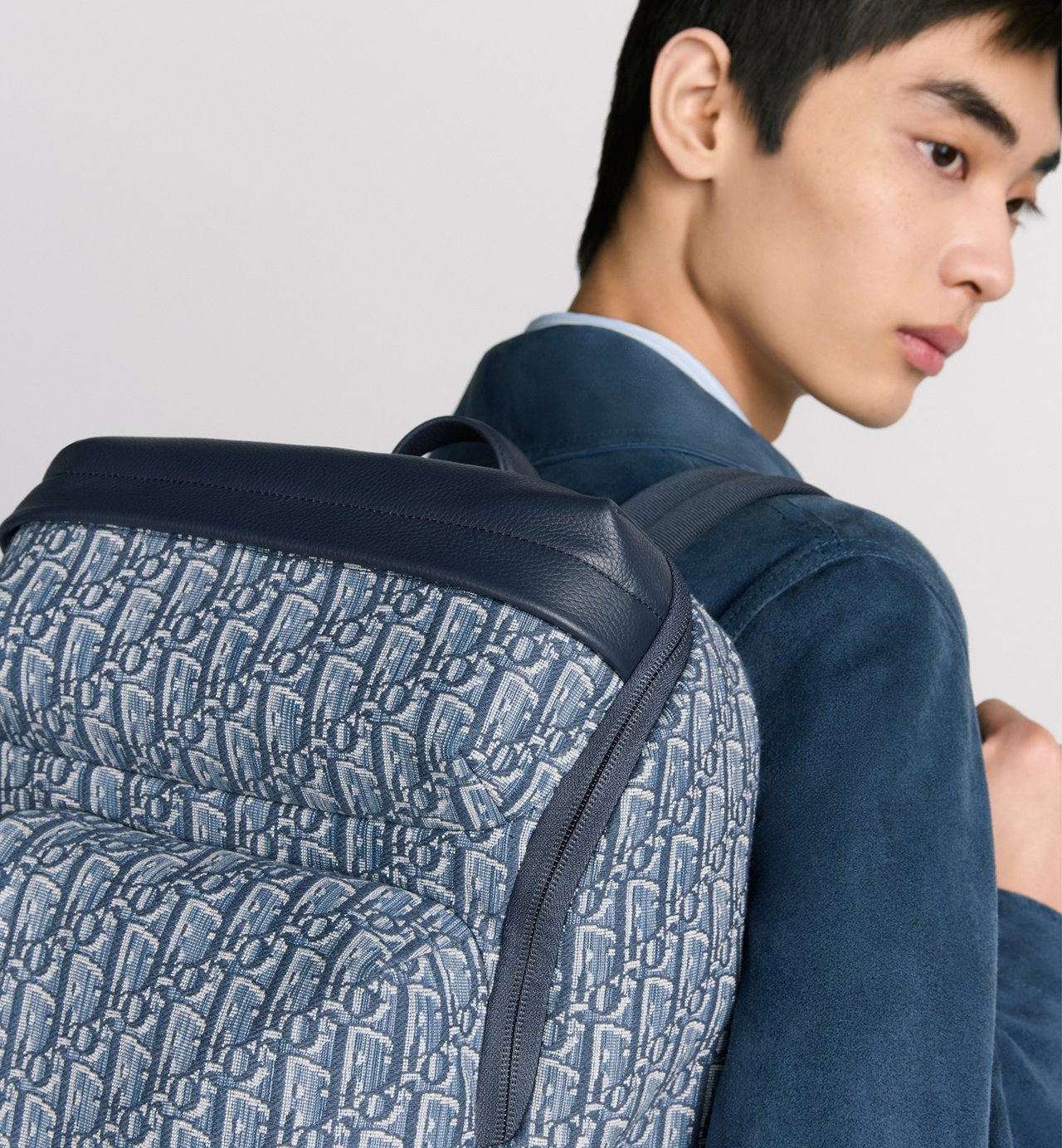Sac à dos zippé Rider Soft - Dior - Bleu