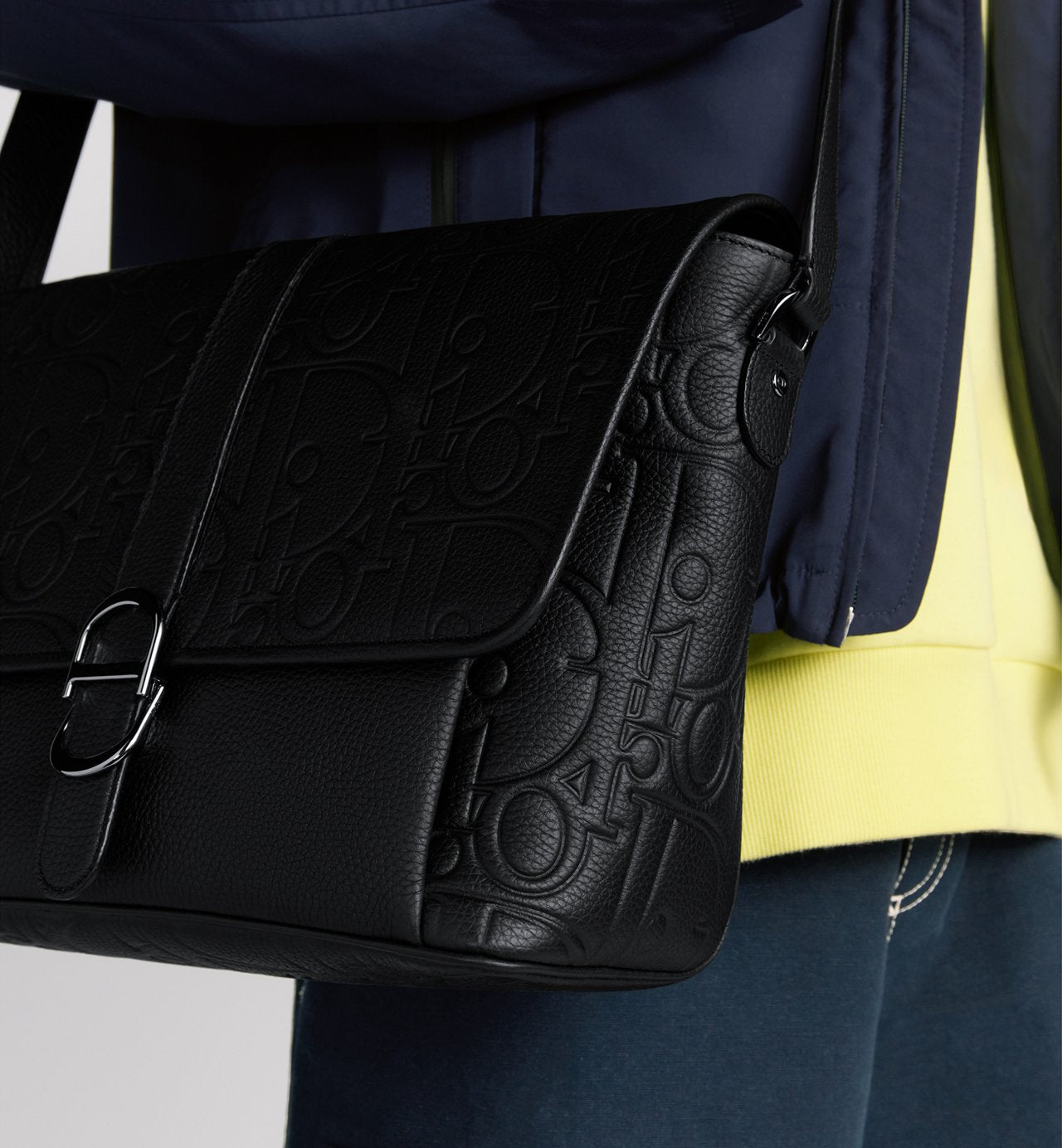 Sac Messenger à rabat Dior Daily Large - Noir