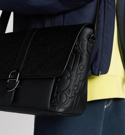 Sac Messenger à rabat Dior Daily Large - Noir