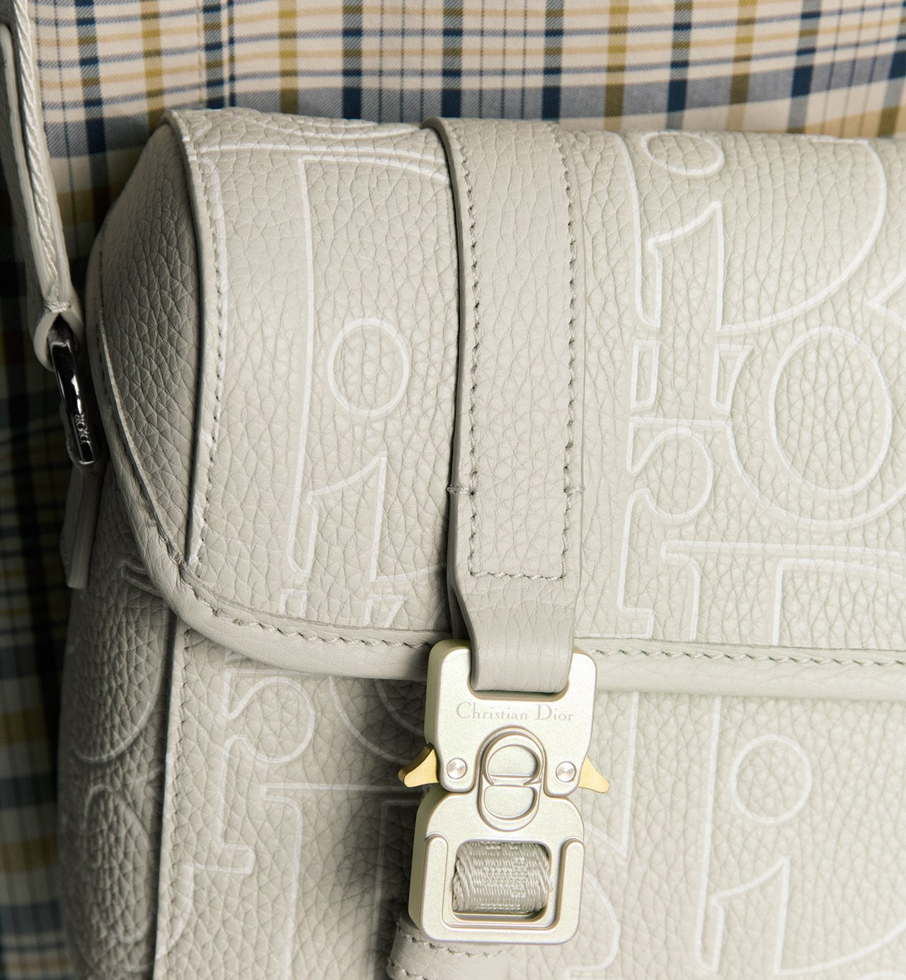 Sac Messenger à rabat Dior Hit The Road - Blanc