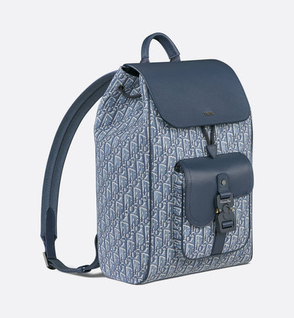 Sac à dos à rabat Saddle - Dior - Bleu jeans
