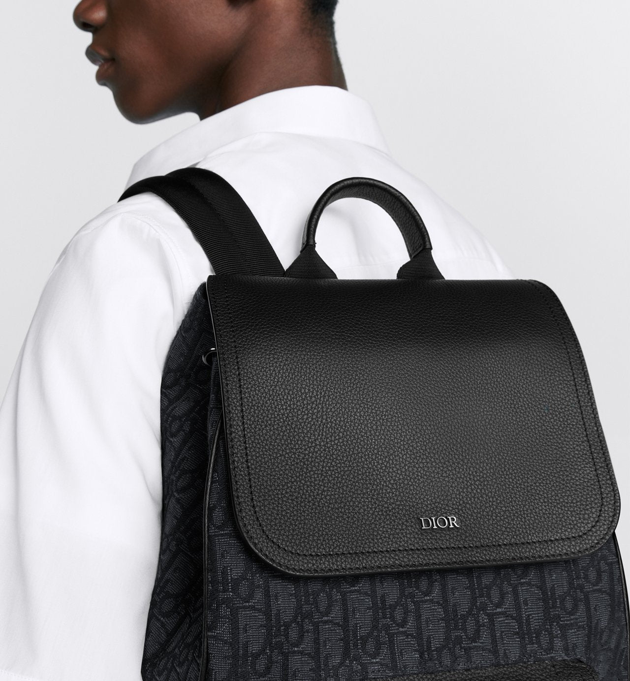 Sac à dos à rabat Saddle - Dior - Noir