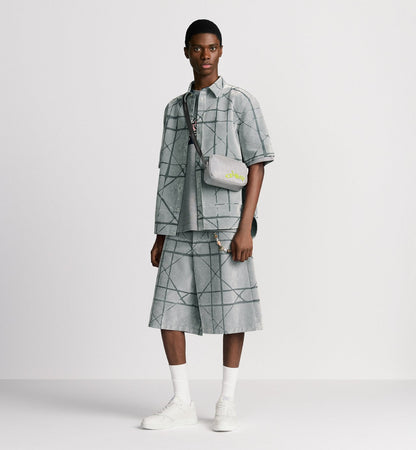 Mini sac zippé DIOR AND LEWIS HAMILTON - Gris