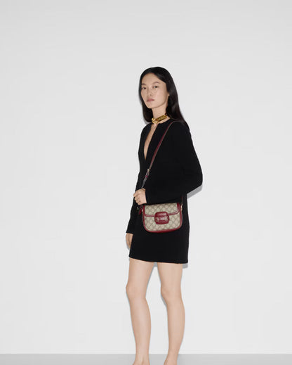 Sac à épaule Gucci Horsebit 1955 petit format - Rouge