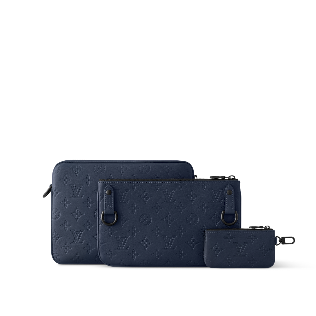 Sac Trio Messenger - LV - Bleu nuit
