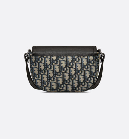 Mini sac Messenger Dior à rabat Saddle Toile - Beige