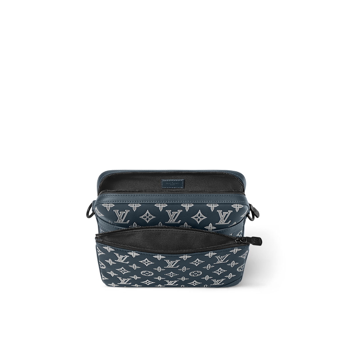 Sac Trio Messenger - LV - Bleu motif blanc