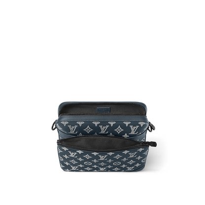 Sac Trio Messenger - LV - Bleu motif blanc