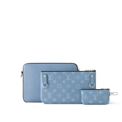 Sac Trio Messenger - LV - Bleu ciel