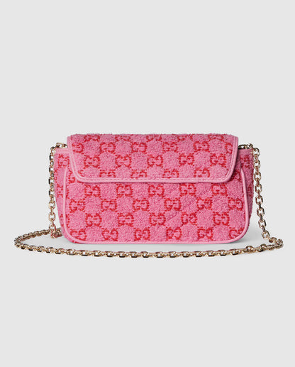 Sac à épaule GG Marmont petit format - Rose