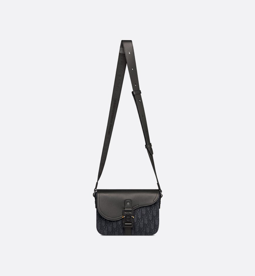 Sac Messenger à rabat Saddle Small Dior Noir