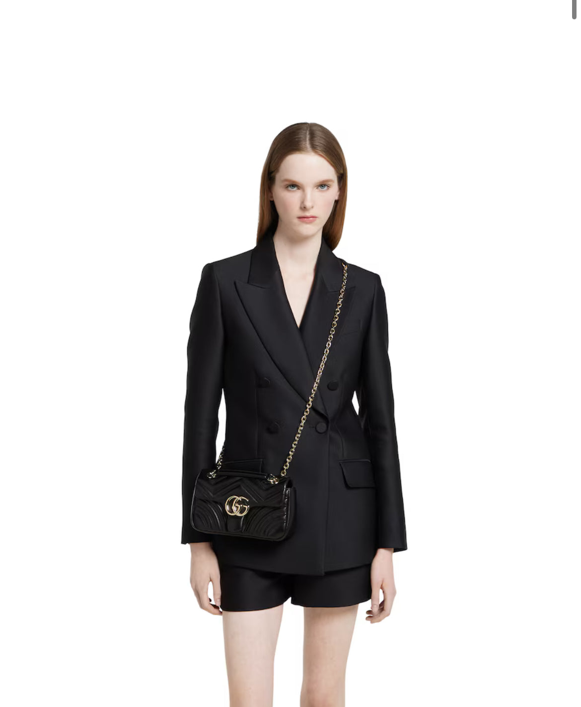 Sac à épaule GG Marmont petit format - Noir