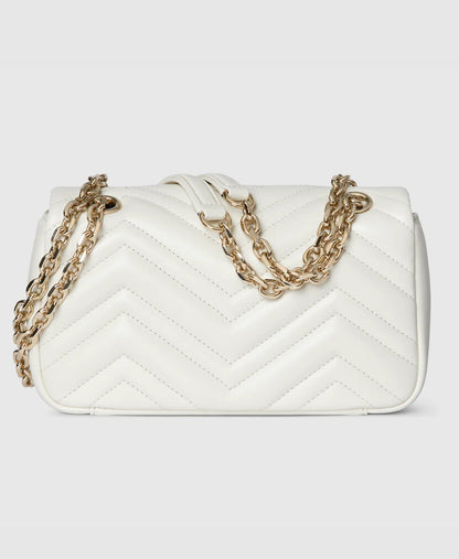 Sac à épaule GG Marmont petit format - Blanc