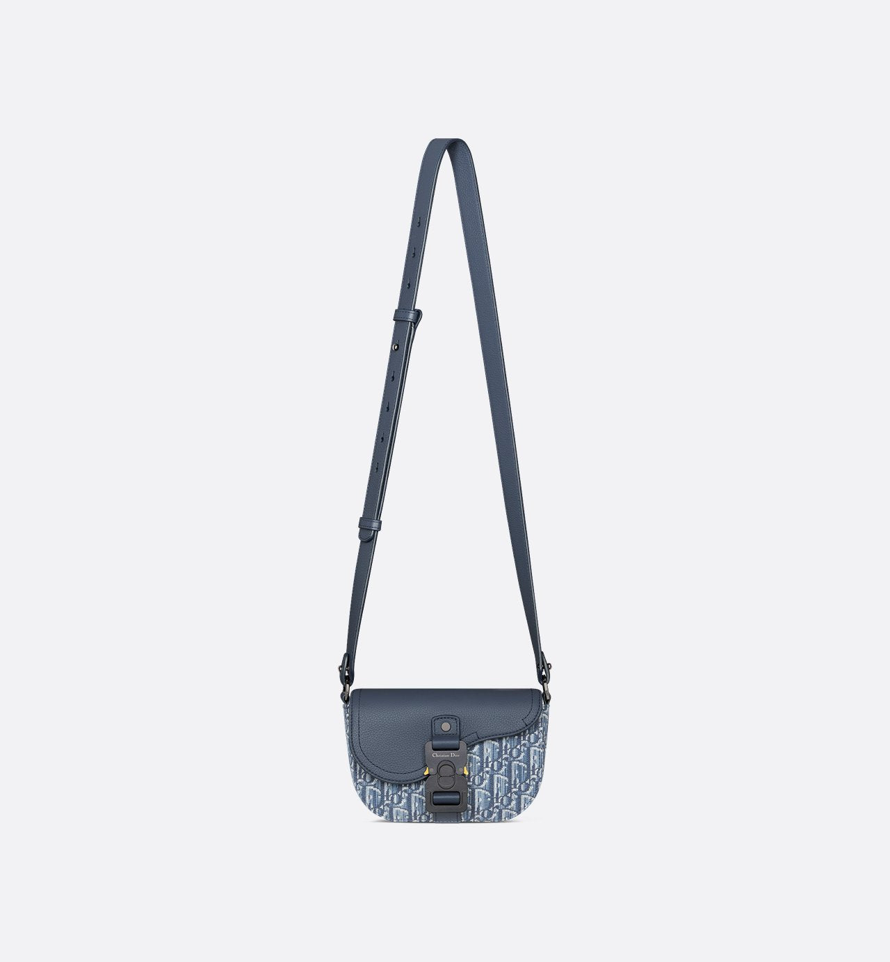 Mini sac Messenger Dior à rabat SaddleToile - Bleu jeans