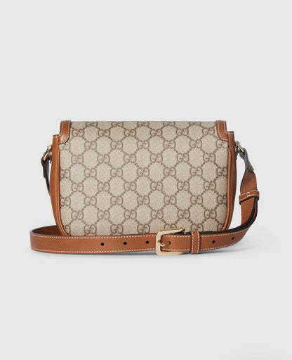 Sac à épaule Gucci Horsebit 1955 Soft petit format - Marron