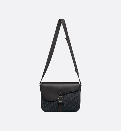 Sac Messenger à rabat Saddle Medium Dior - Noir