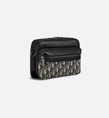 Sac Messenger zippé Rider 2.0 Dior Noir et Beige