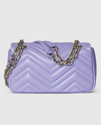 Sac à épaule GG Marmont petit format - Violet