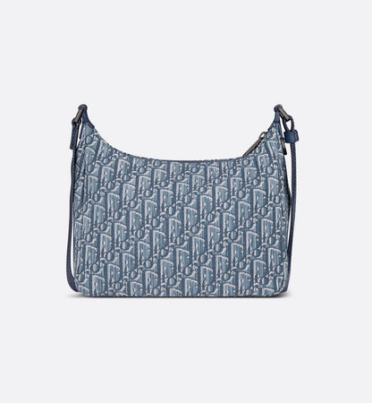 Sac Hobo Rider Soft Small Dior - Bleu