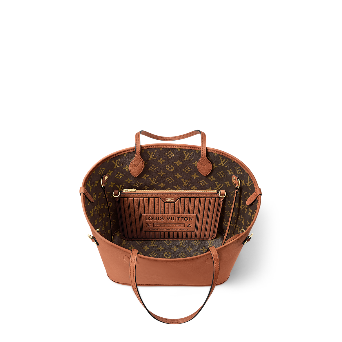 Sac Neverfull Inside Out MM - LV - Marron