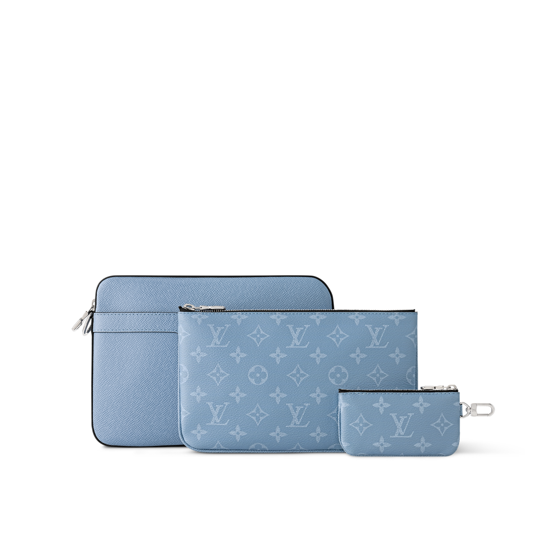 Sac Trio Messenger - LV - Bleu ciel