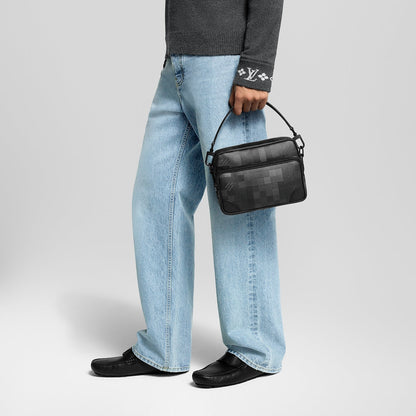 Sac Nil Messenger - LV - Noir Gris carreau