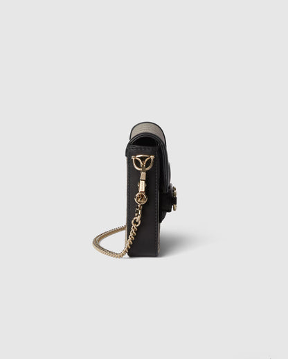Sac à épaule Gucci Horsebit 1955 Soft petit format  - Noir