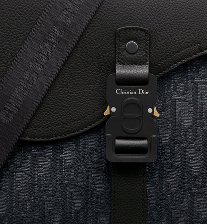 Sac Messenger à rabat Saddle Medium Dior - Noir