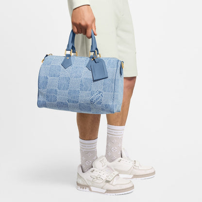 Sac Speedy 30 Bandoulière - LV - Bleu jeans