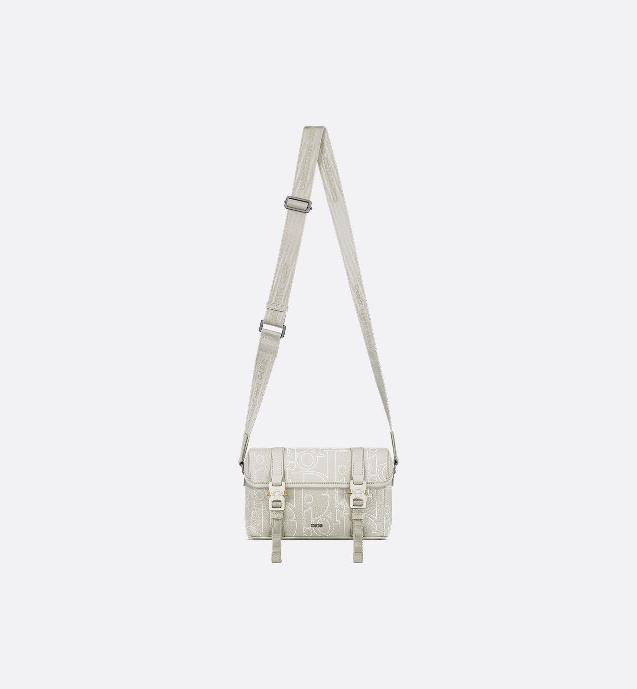 Sac Messenger à rabat Dior Hit The Road - Blanc