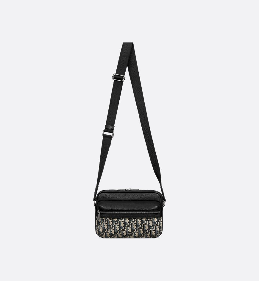 Sac Messenger zippé Rider 2.0 Dior Noir et Beige