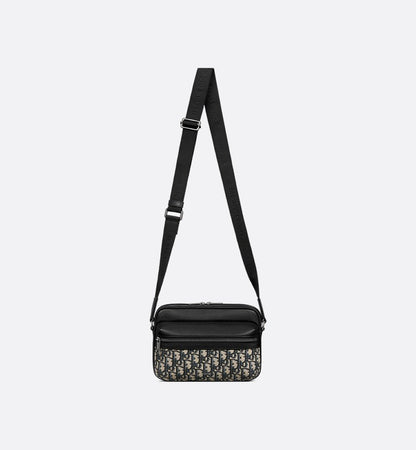 Sac Messenger zippé Rider 2.0 Dior Noir et Beige