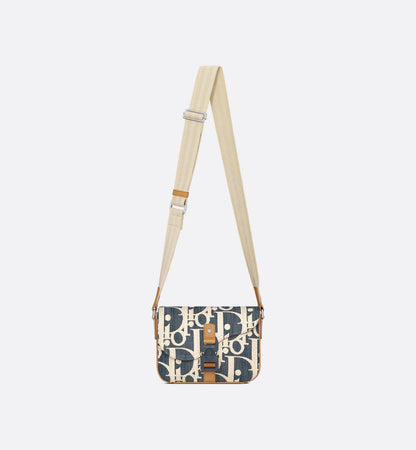 Sac Messenger Saddle Dior - Bleu Blanc