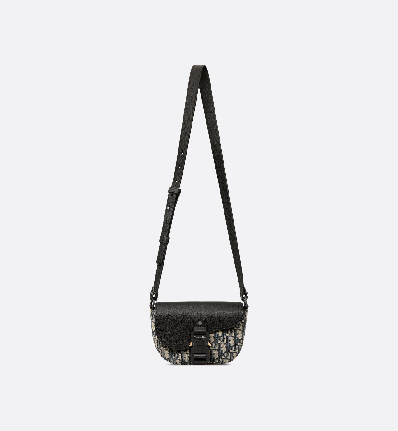 Mini sac Messenger Dior à rabat Saddle Toile - Beige