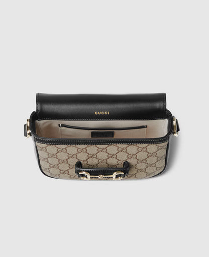 Sac à épaule Gucci Horsebit 1955 Soft petit format - Noir