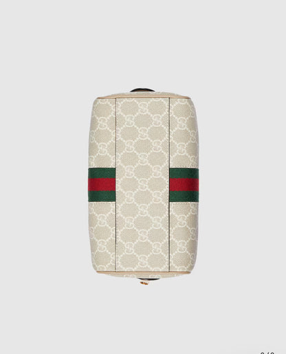 Sac Boston GG Ophidia petit format - Blanc