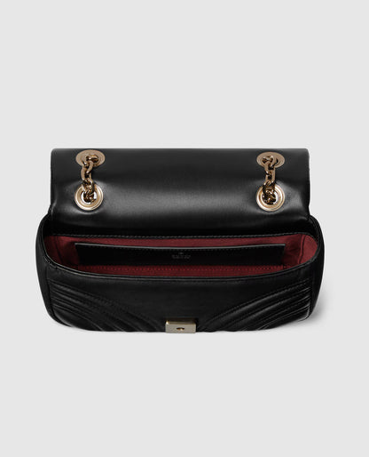 Sac à épaule GG Marmont petit format - Noir