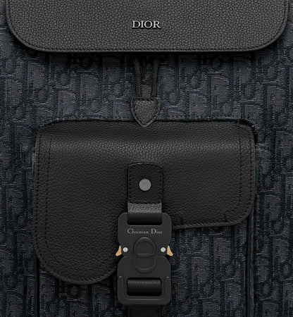 Sac à dos à rabat Saddle - Dior - Noir