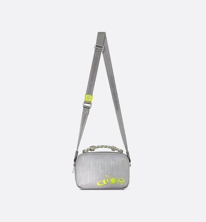 Mini sac zippé DIOR AND LEWIS HAMILTON - Gris
