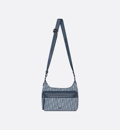 Sac Hobo Rider Soft Small Dior - Bleu